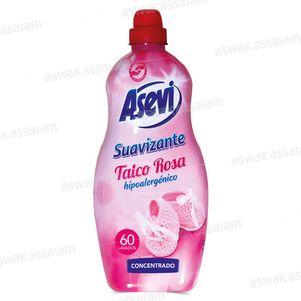 ADOUCISSANT CONCENTRE HYPOALLERGENIQUE ROSE TALC 1,5L ASEVI